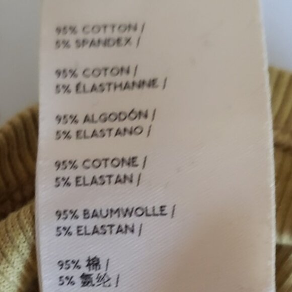 Anthropologie Shirt Womens M Green Ribbed Short Sleeve Cotton Mock Neck Tee - Picture 8 of 8